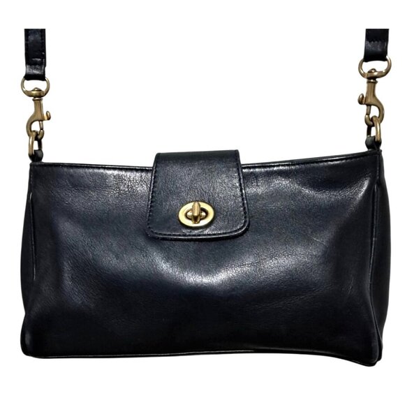 Coach Handbags - Coach Legacy 9154 Black Leather Crossbody Bag Full-Grain Leather USA 90s Vintage